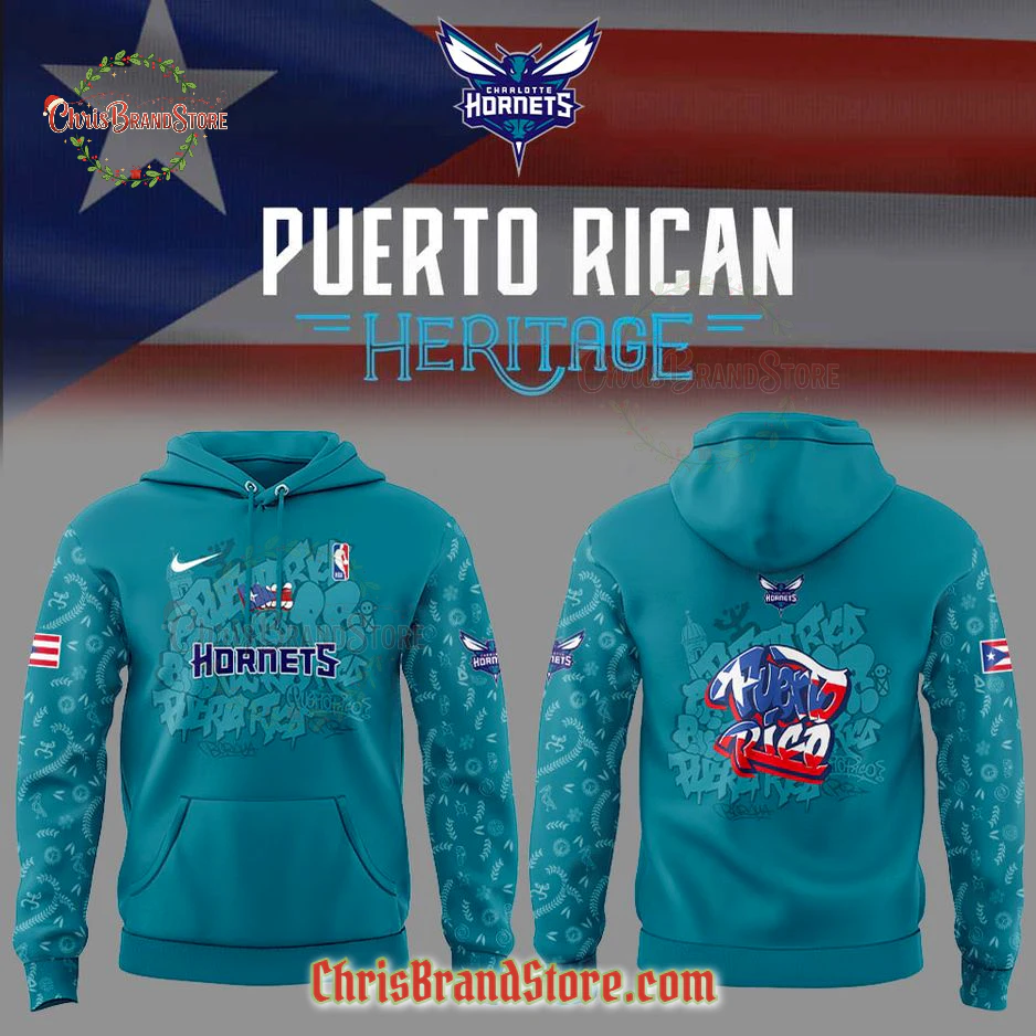 Charlotte Hornets Puerto Rican Heritage 2025 Hoodie