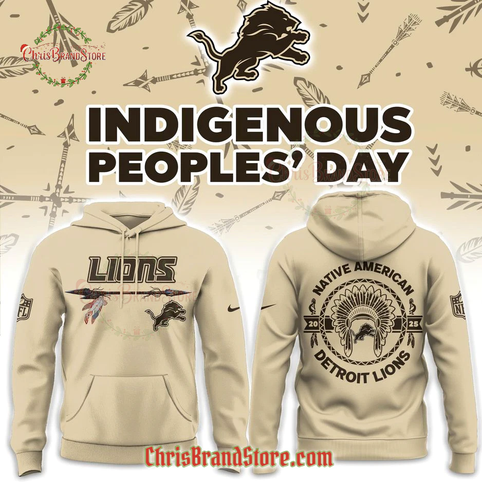 Detroit Lions Indigenous Peoples Day 2025 Hoodie
