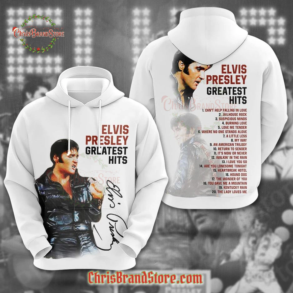Elvis Presley Greatest Hit Album Hoodie