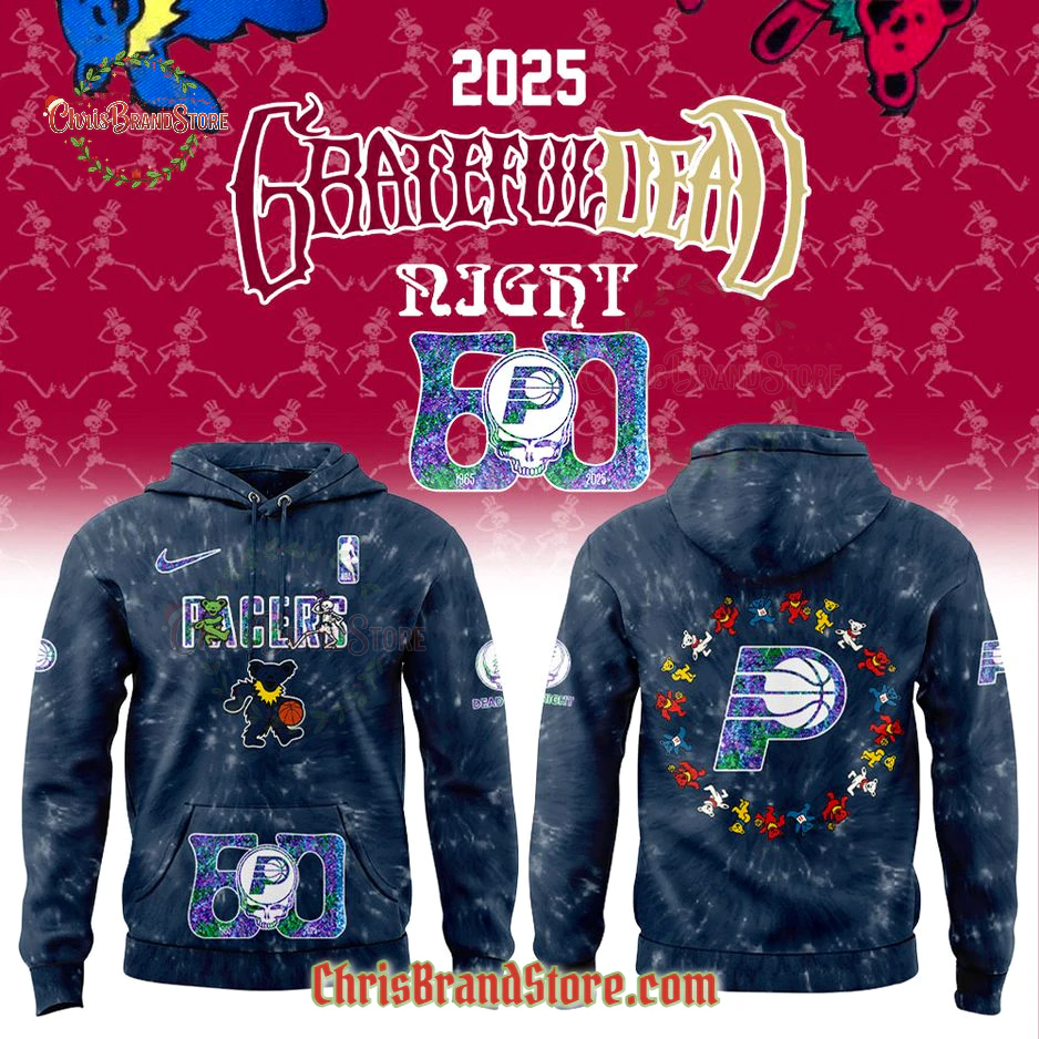 Indiana Pacers Grateful Dead 60th Anniversary Limited Hoodie