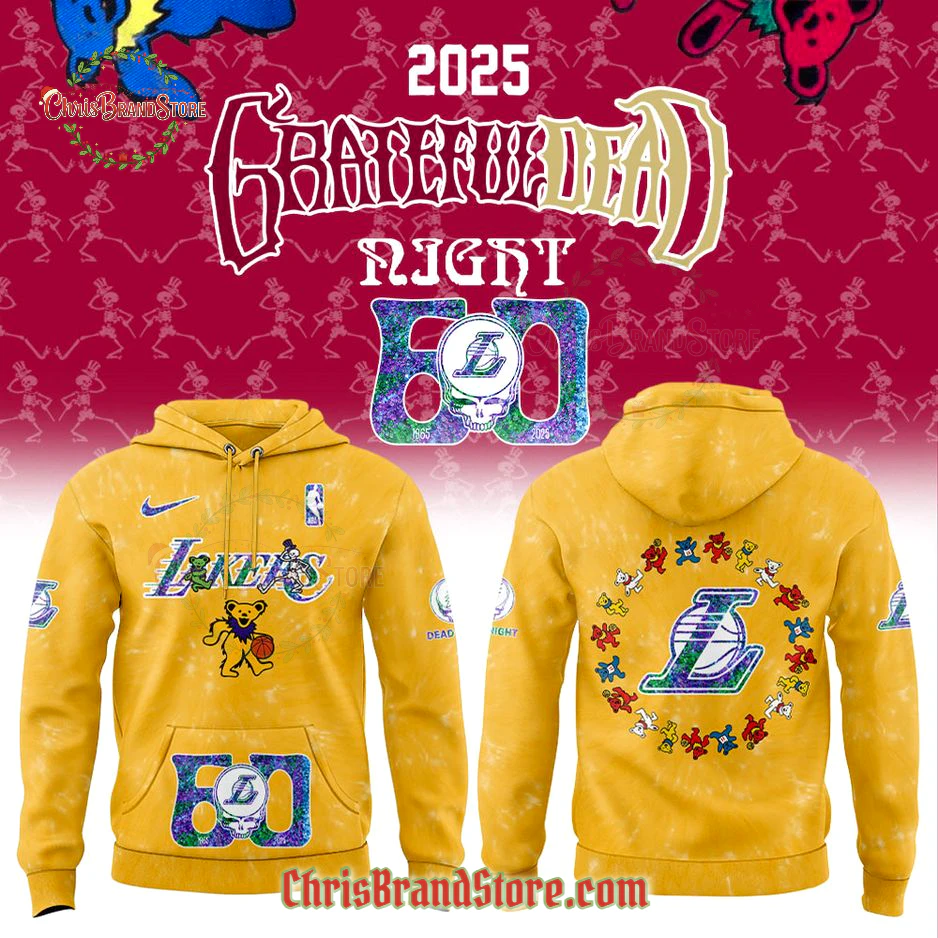 Los Angeles Lakers Grateful Dead 60th Anniversary Limited Hoodie