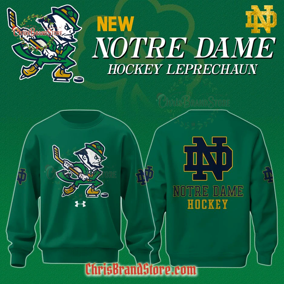 Notre Dame Fighting Irish Leprechaun Hockey Sweatshirt