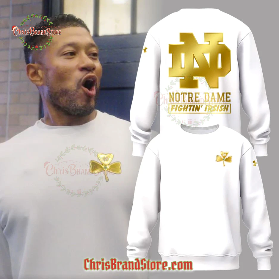 Notre Dame Fighting Irish x Coach Marcus Freeman Gold Logo Sweatshirt