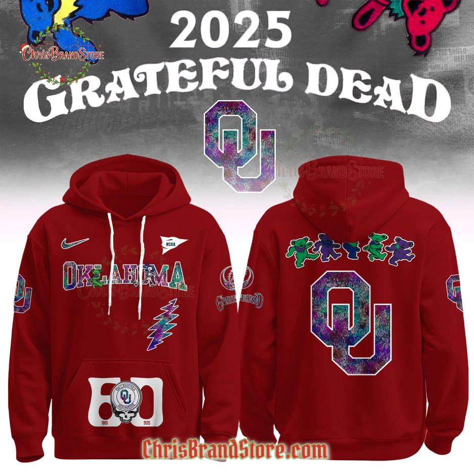 Oklahoma Sooners Grateful Dead 60th Hoodie