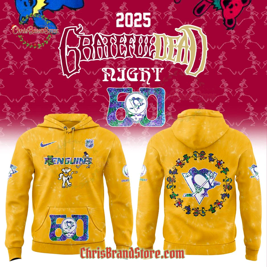 Pittsburgh Penguins Grateful Dead 60th Anniversary Limited Hoodie