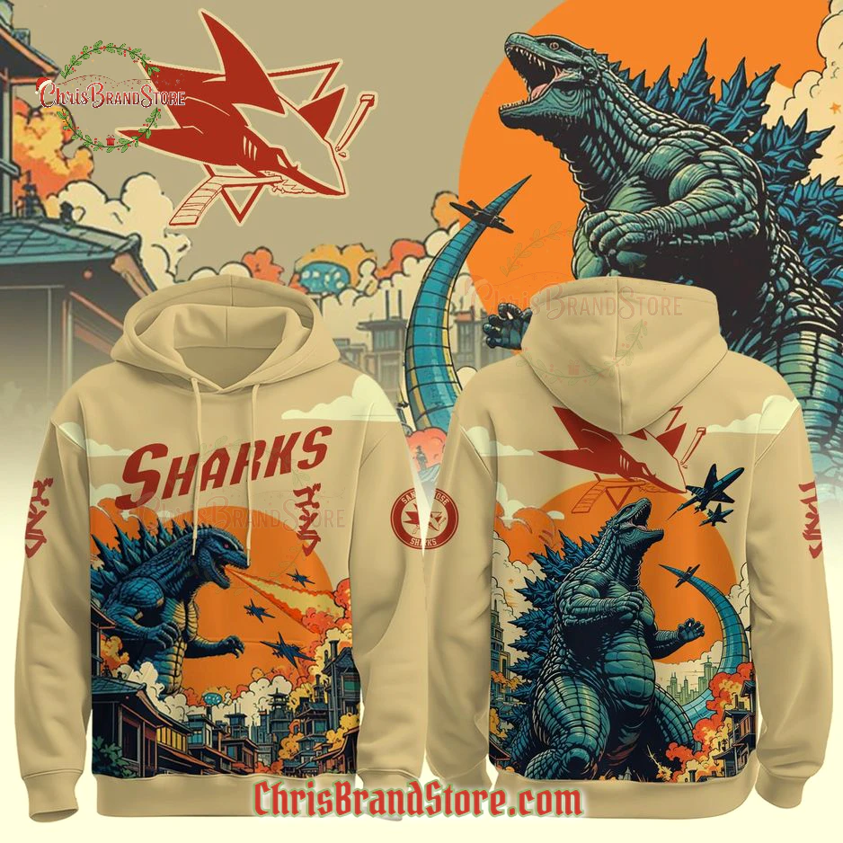 San Jose Sharks x Godzilla Limited Edition Hoodie
