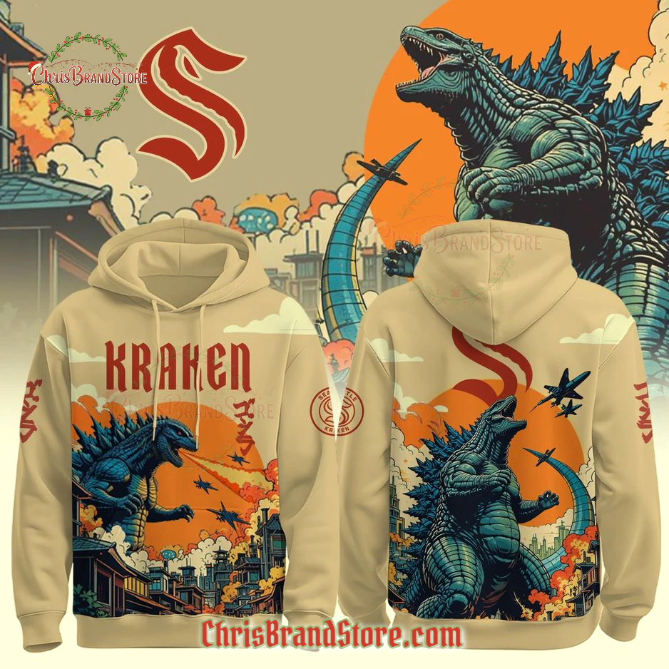 Seattle Kraken x Godzilla Limited Edition Hoodie