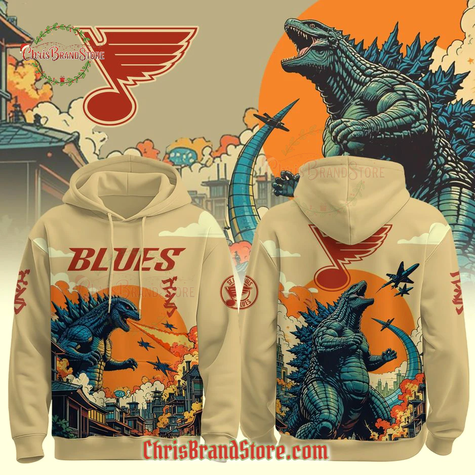 St Louis Blues x Godzilla Limited Edition Hoodie