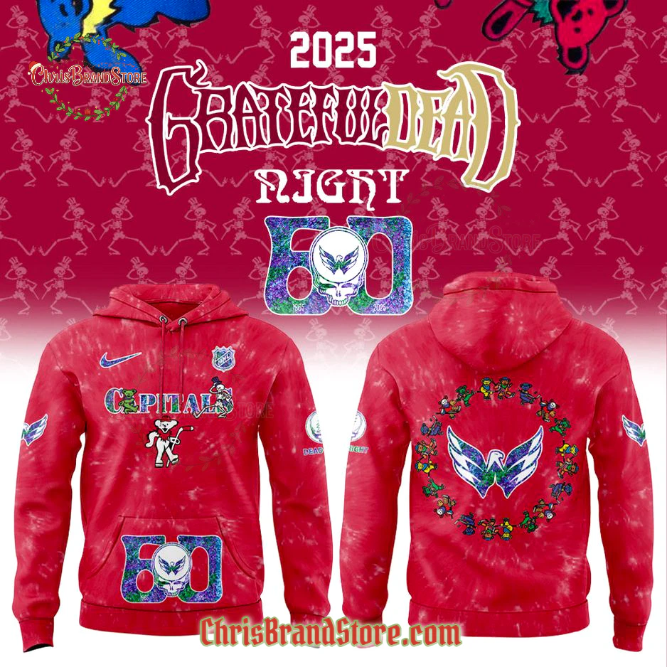 Washington Capitals Grateful Dead 60th Anniversary Limited Hoodie