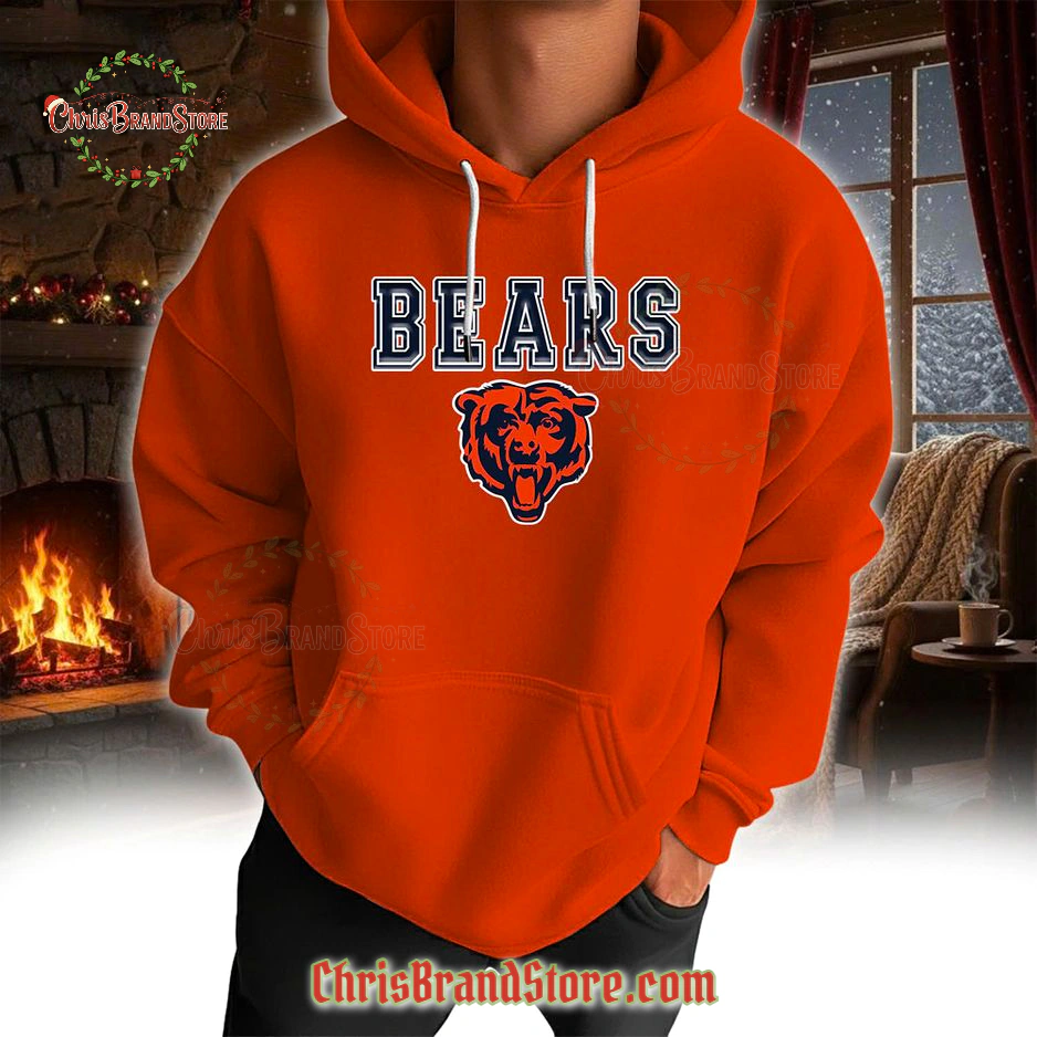 Chicago Bears 3D Cracked Logo Hoodie + Joggers