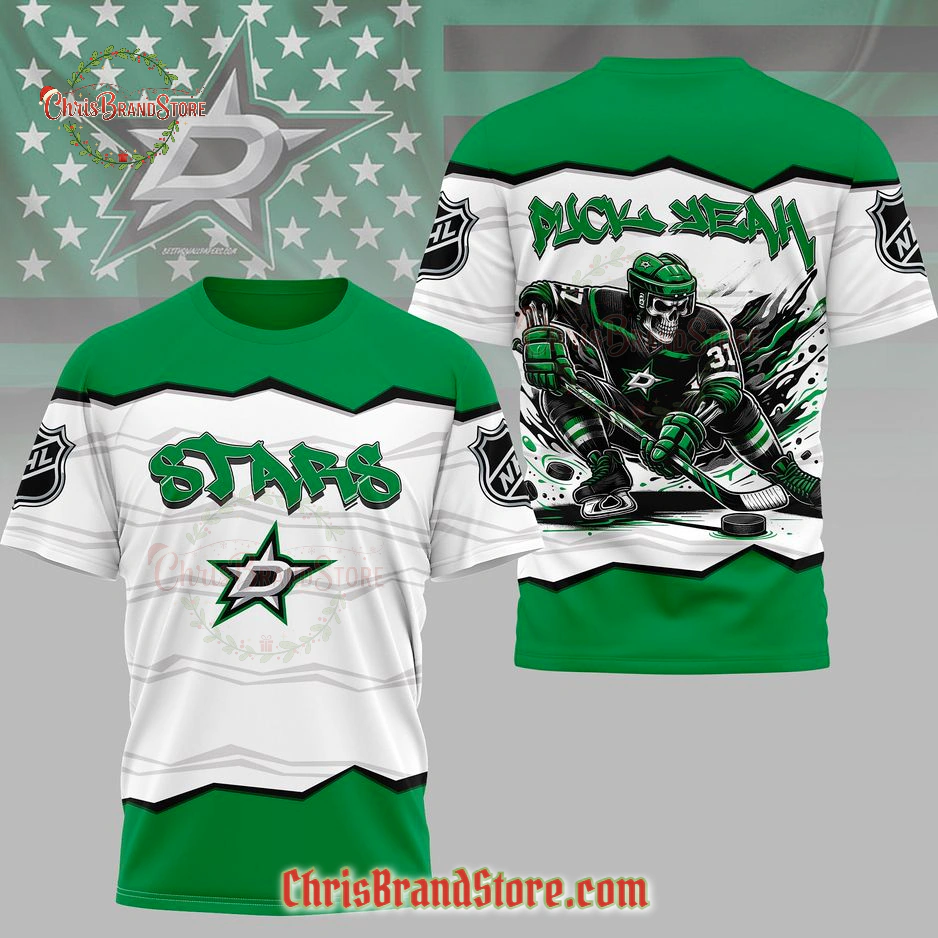 Dallas Stars Puck Yeah 3D T-Shirt