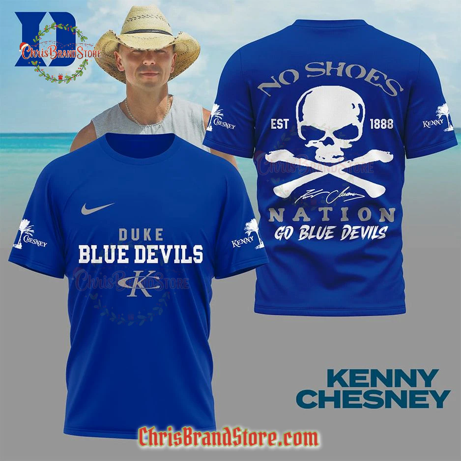 Duke Blue Devils x Kenny Chesney "No Shoes Nation" Go Blue Devils Limited 2025 T-Shirt