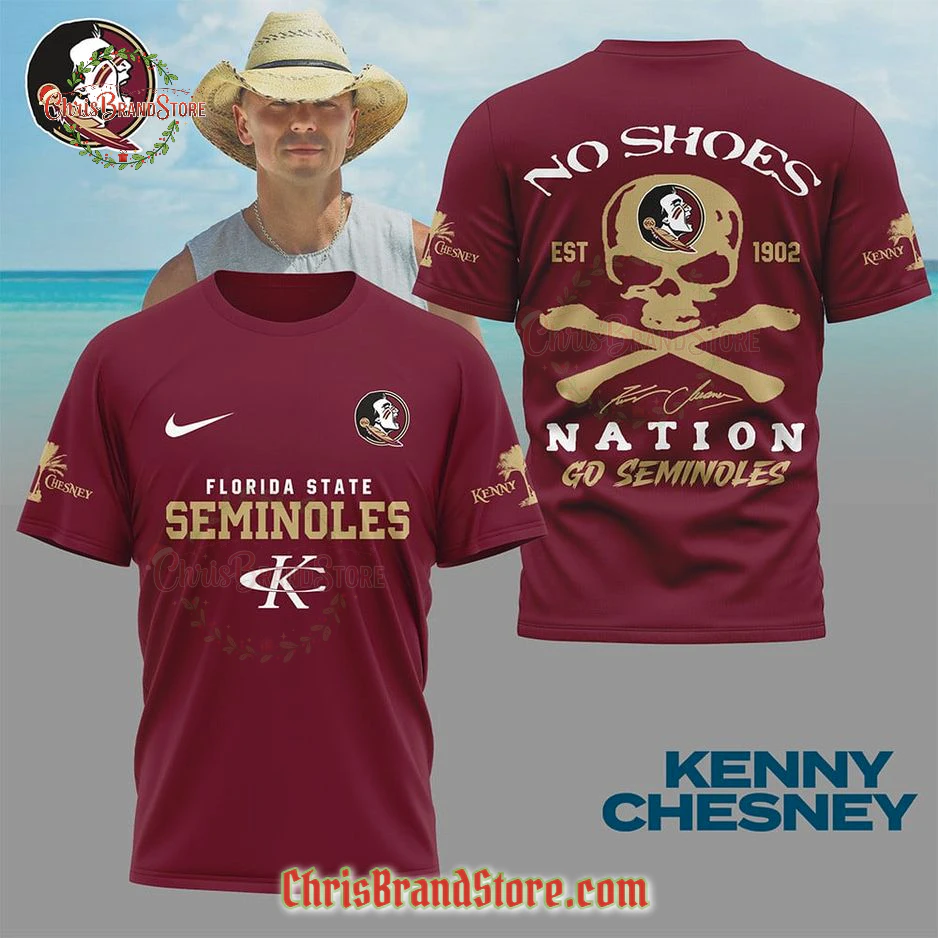 Florida State Seminoles x Kenny Chesney "No Shoes Nation" Go Noles Fan T-Shirt