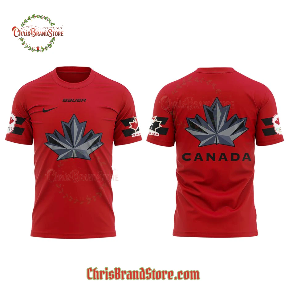 Hockey Canada New Uniforms for 2026 Winter Olympics Red T-Shirt, Hoodie