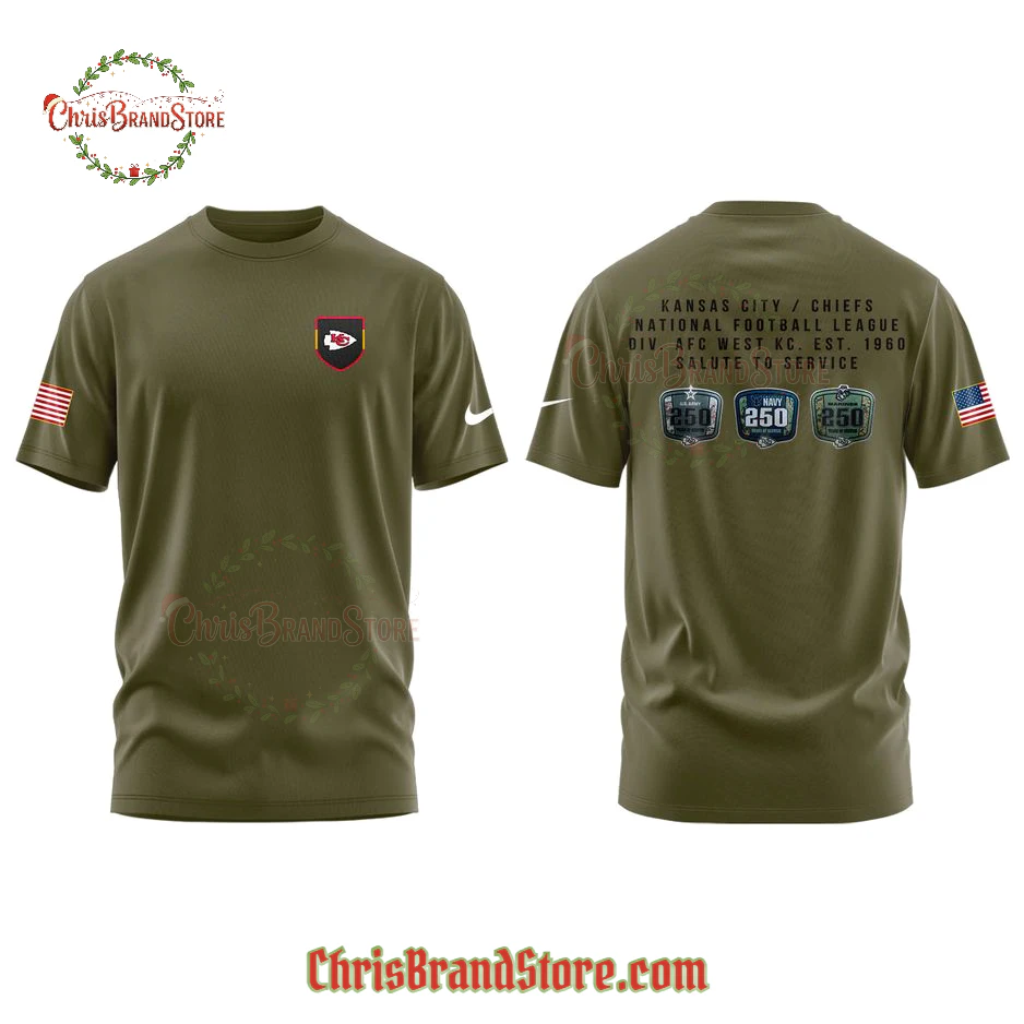 Kansas City Chiefs 250th Salute to Service 2025 T-Shirt | Hoodie