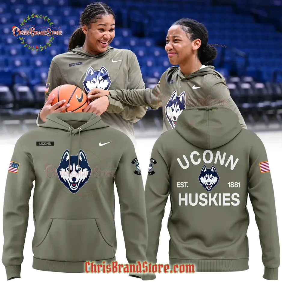 Limited Edition UConn Women's Basketball Military Hoodie 2025
