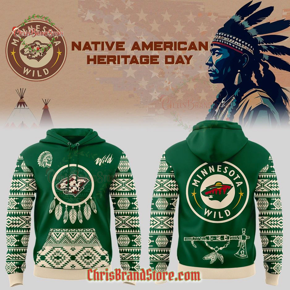 Minnesota Wild 2025 Native American Heritage Day Hoodie