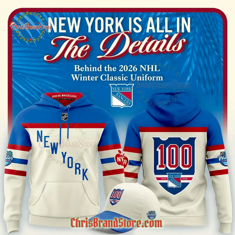 New York Rangers Winter Classic 100th Anniversary Hoodie 2025