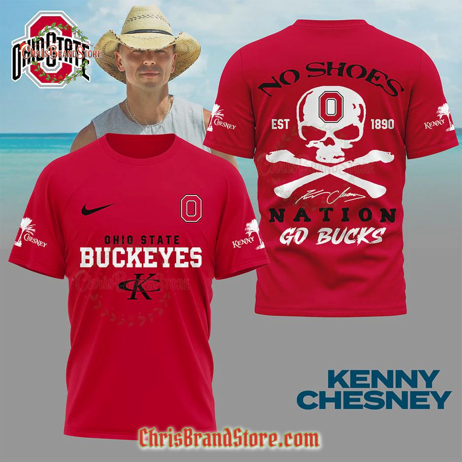 Ohio State Buckeyes x Kenny Chesney "No Shoes Nation" Go Bucks T-Shirt