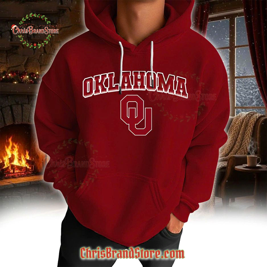 Oklahoma Sooners 3D Cracked Logo Hoodie + Joggers