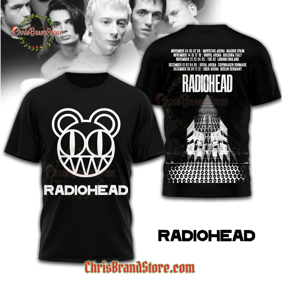 Radiohead Bear Logo Tour T-Shirt 2025 Unisex T-Shirt