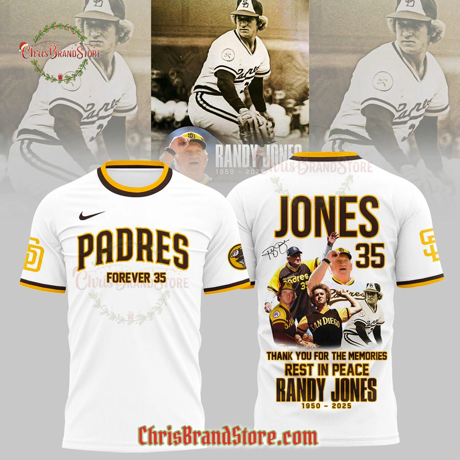 San Diego Padres Forever Randy Jones 2025 Memories T-Shirt