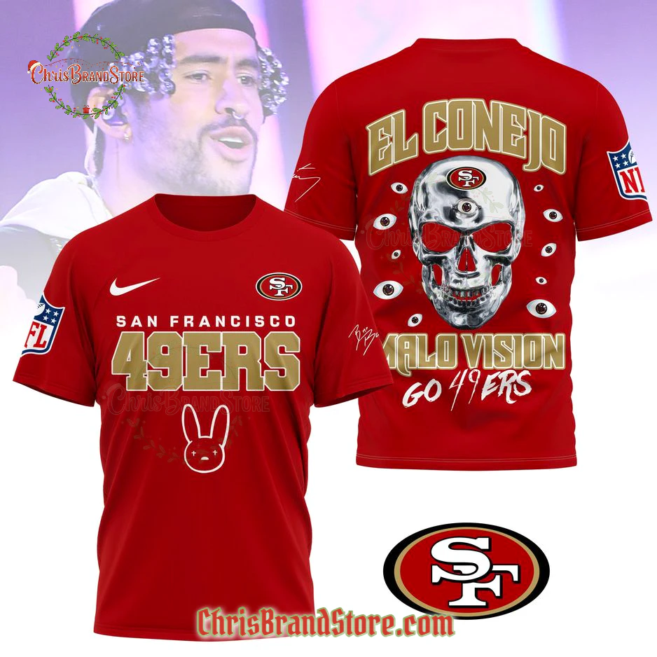 San Francisco 49ers x Bad Bunny Go 49ers 3D T-Shirt