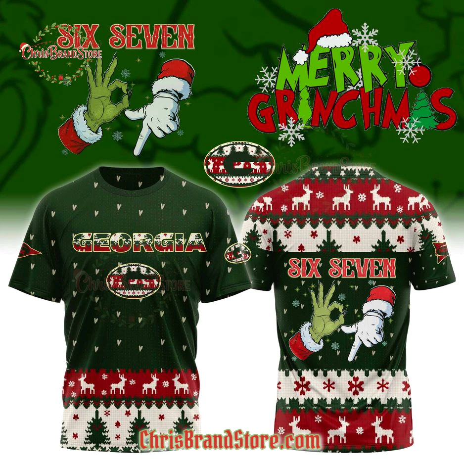 Six Sevent Georgia Bulldogs Merry Grinchmas 2025 T-Shirt, Hoodie