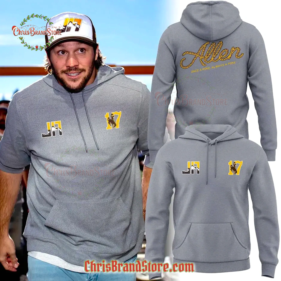 Special 2025 Josh Allen Wyoming Cowboy Football Hoodie