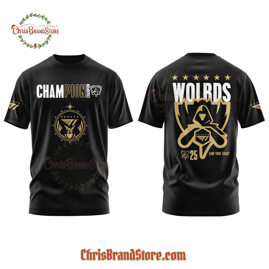 T1 Esports Team World Champions 2025 T-Shirt, Hoodie
