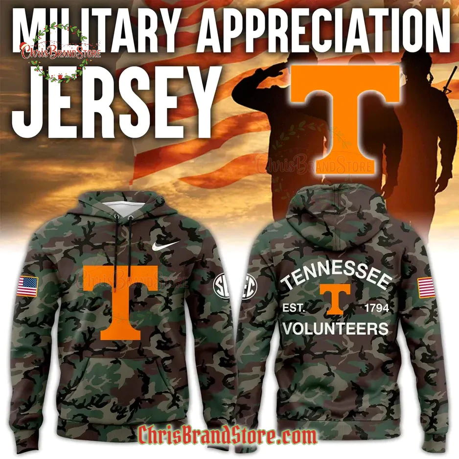 Tennessee Volunteers Football Military Appreciation 2025 Limited Hoodie