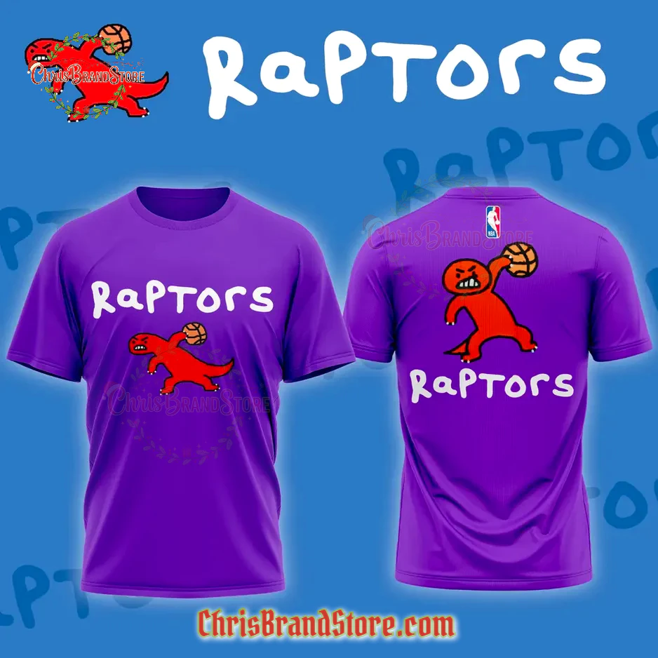 Toronto Raptors 2025 New Logo Purple T-Shirt