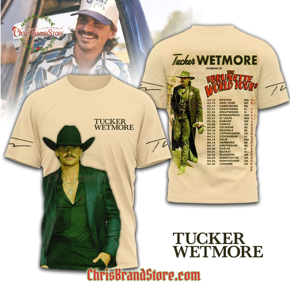 Tucker Wetmore The Brunette World Tour 2026 T-Shirt