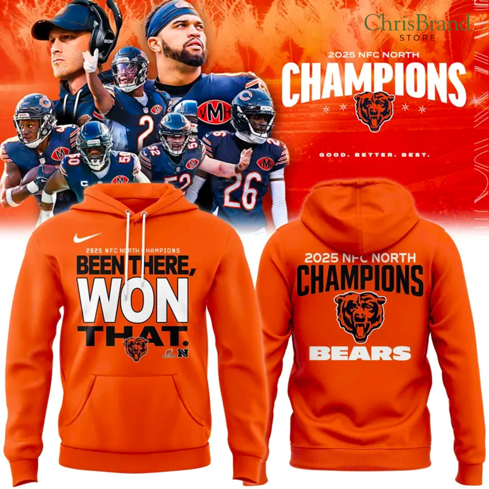 Chicago Bears 2025 NFC North Champions Limited Hoodie