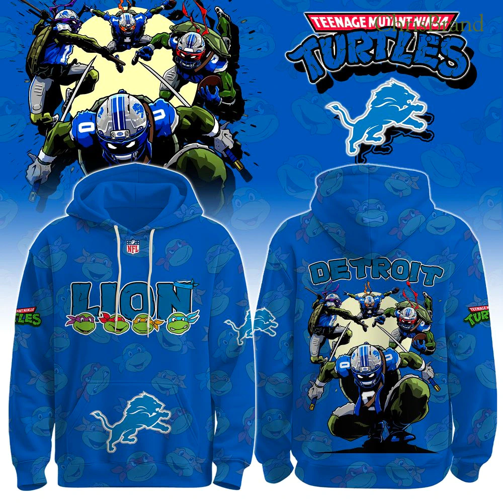 Detroit Lions Ninja Turtles Hoodie
