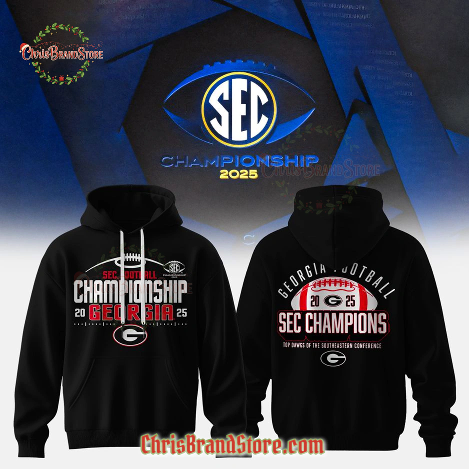 Georgia Bulldogs 2025 SEC Champions Black Hoodie