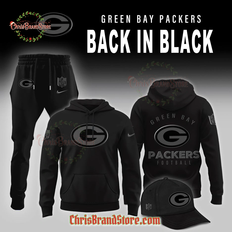 Green Bay Packers 2025 Back In Black Collection Hoodie