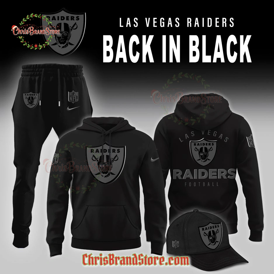 Las Vegas Raiders 2025 Back In Black Collection Hoodie