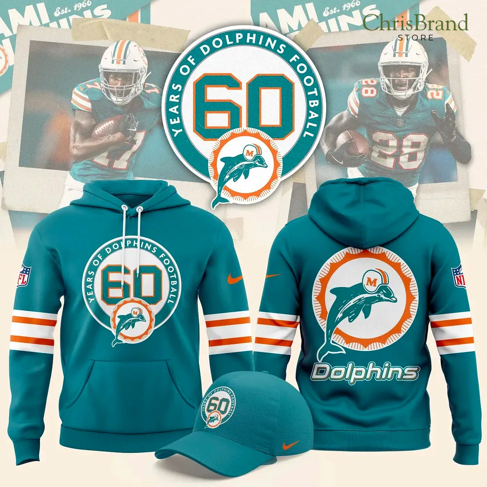 Miami Dolphins 60th Anniversary Celebration Hoodie