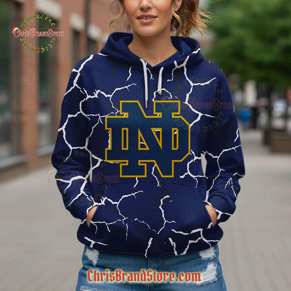 Notre Dame Fighting Irish Messy Bun Game On Go Irish Hoodie