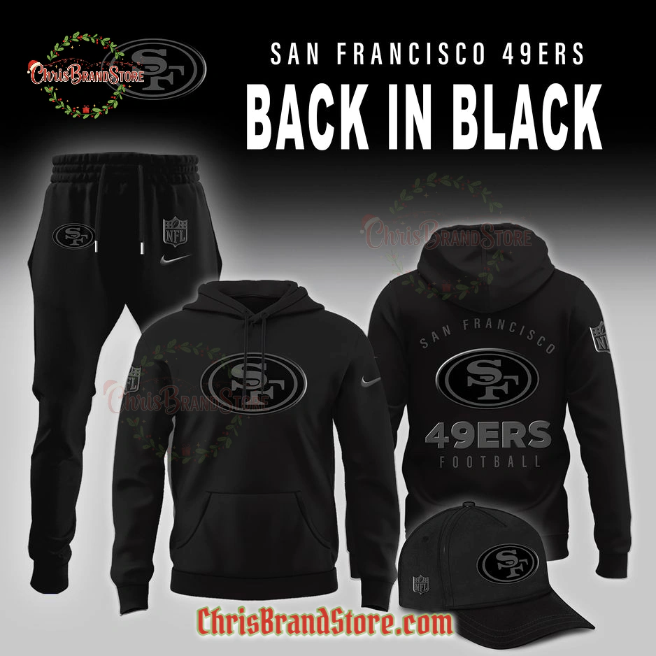 San Francisco 49ers 2025 Back In Black Collection Hoodie