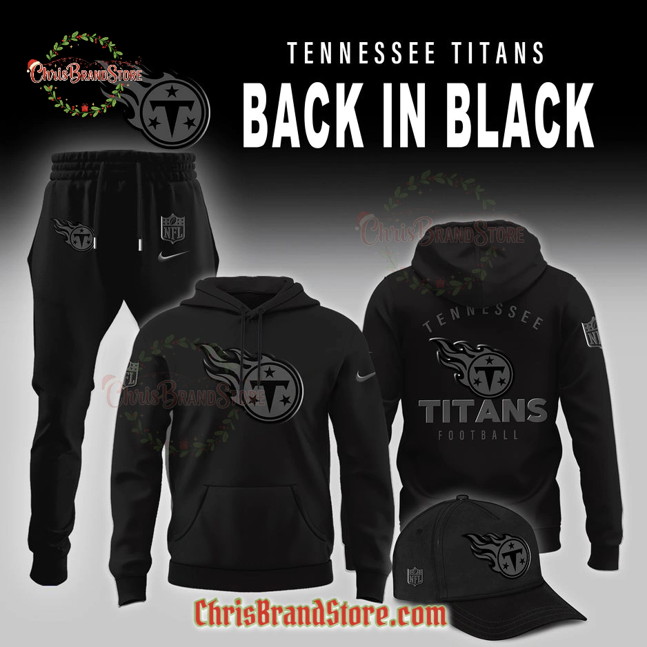 Tennessee Titans 2025 Back In Black Collection Hoodie