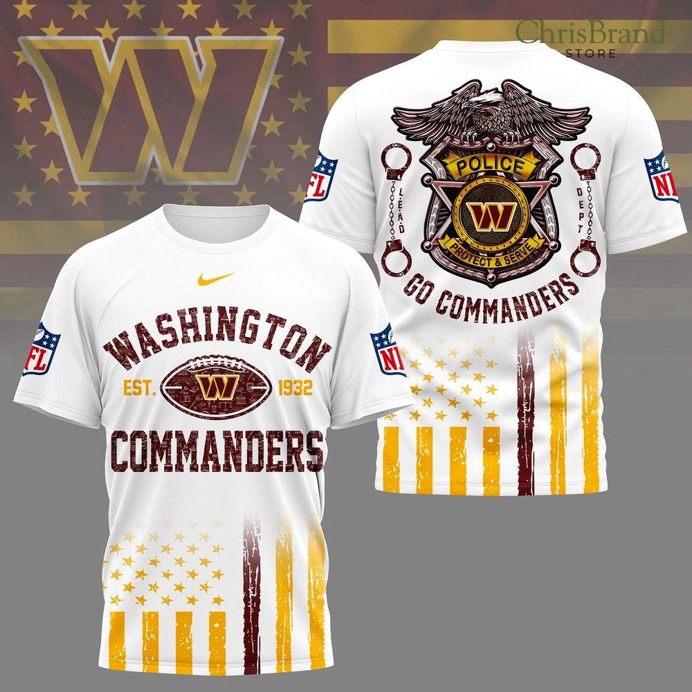 Washington Commanders Law Enforcement Tribute T-Shirt