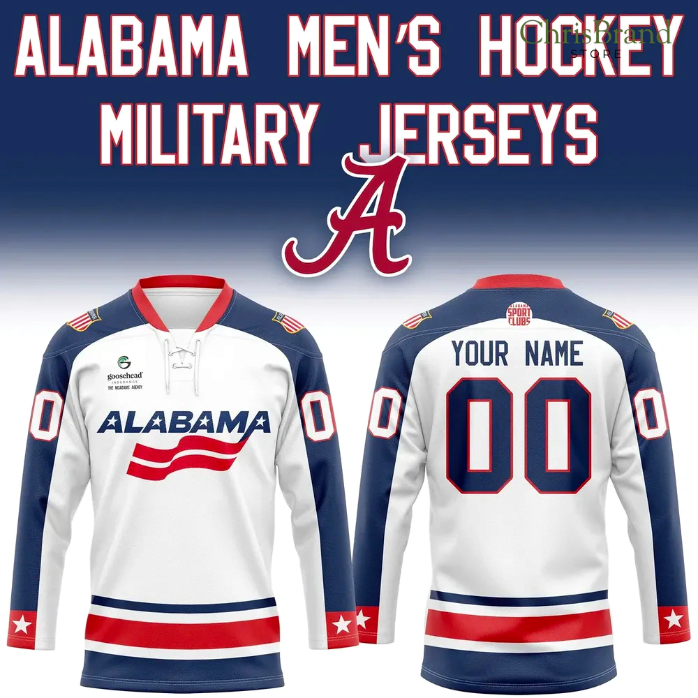 Alabama Men Hockey 2026 Military Hockey Jersey