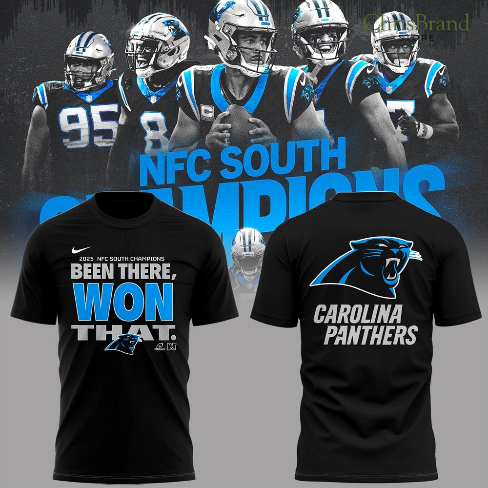 Carolina Panthers 2025 NFC South Division Champions Combo Shirt Hoodie