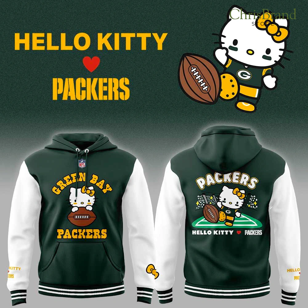 Green Bay Packers Hello Kitty Supercute Hoodie