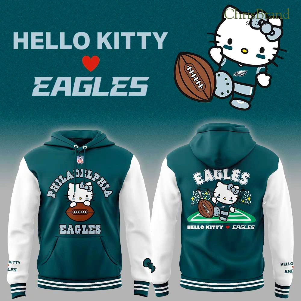 Philadelphia Eagles Hello Kitty Supercute Hoodie